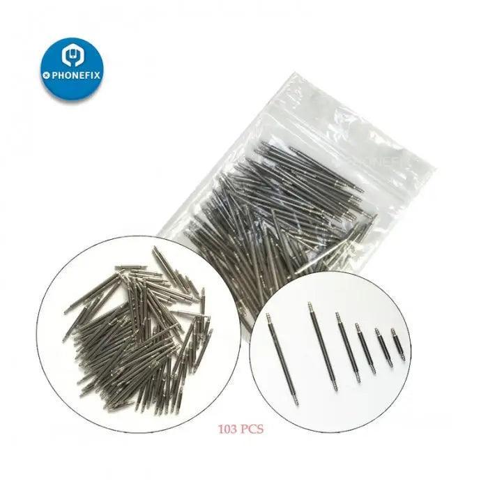Set of 150 PHONEFIX watch repair tools including covers, opening tools, and dust removers for watch cleaning and maintenance.