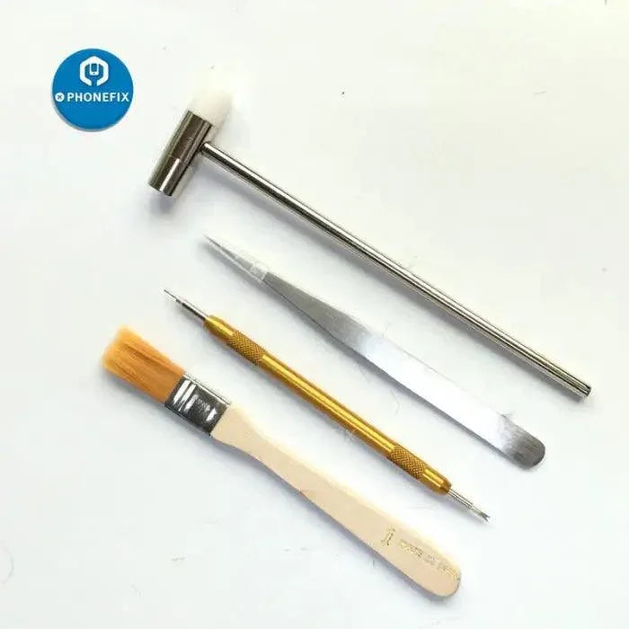 Set of 150 PHONEFIX watch repair tools including dust remover, cover opener, and cleaning tools for watch maintenance.