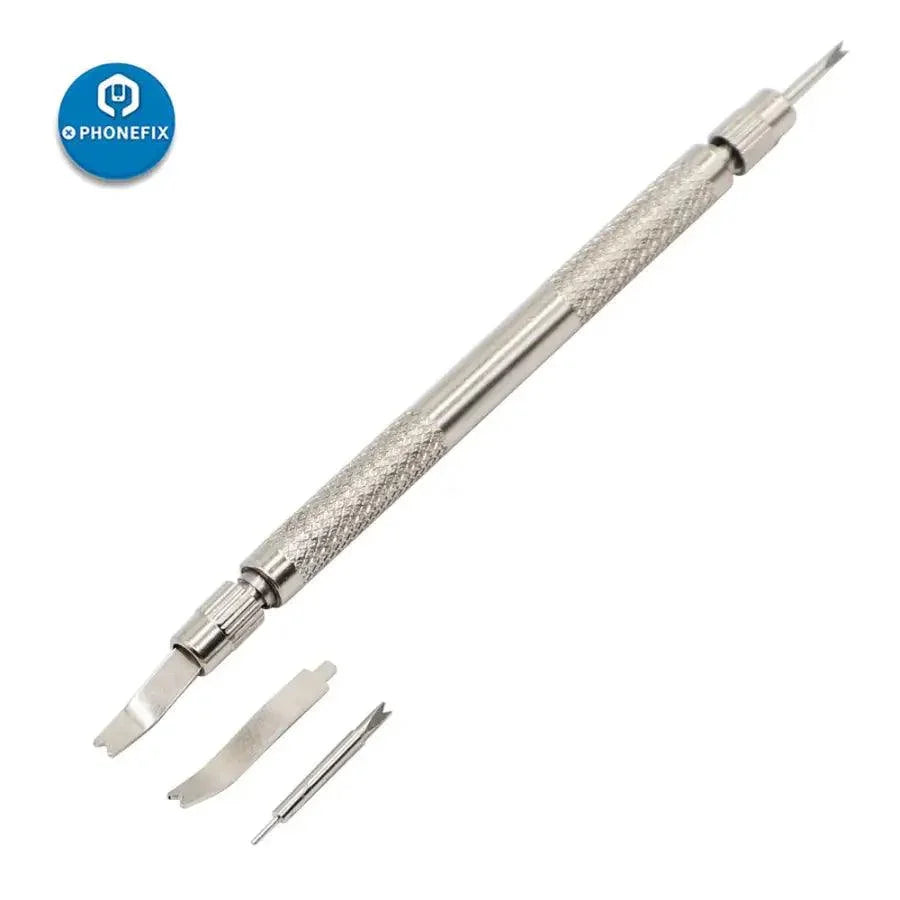 PhoneFix watch repair tool set with spring bar and needle pins for watch strap spring bar replacement and adjustments.