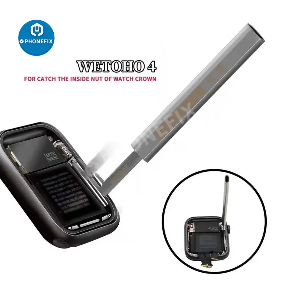 PHONEFIX iW-Opener Kit for Apple Watch repair, includes opening tools and screwdrivers for disassembly and maintenance.