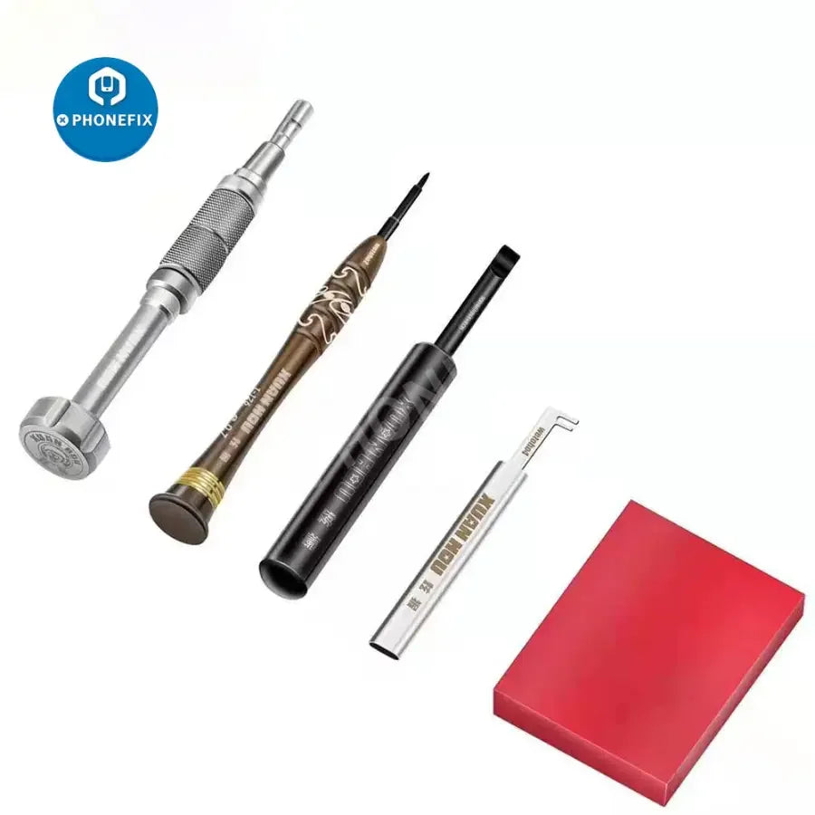 PHONEFIX iW-Opener Kit for Apple Watch repair, including opening tools and screwdrivers for disassembly and maintenance.