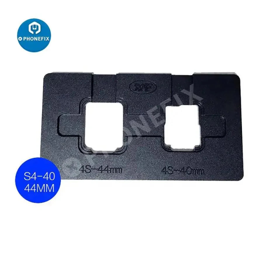 PhoneFix precise position mold for Apple Watch 38/40/42/44mm, S1 to S4, watch repair tool with bakelite construction.