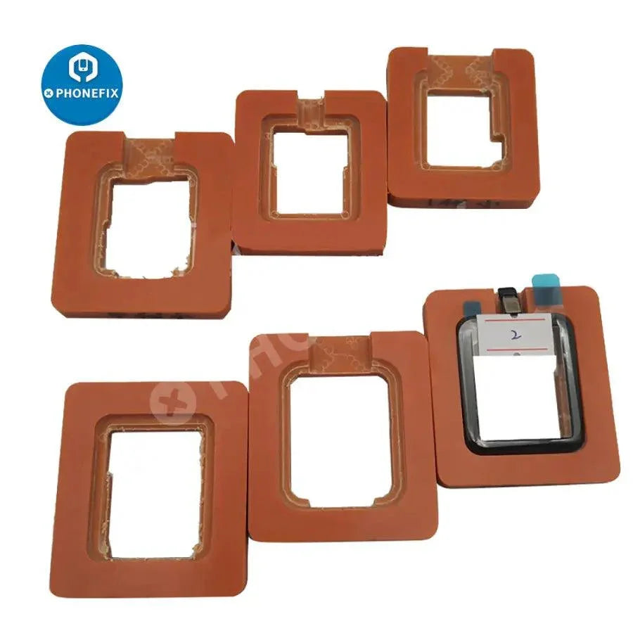 PhoneFix precise position mold for Apple Watch 38/40/42/44mm, watch repair tool in bakelite for S1 to S4 models.