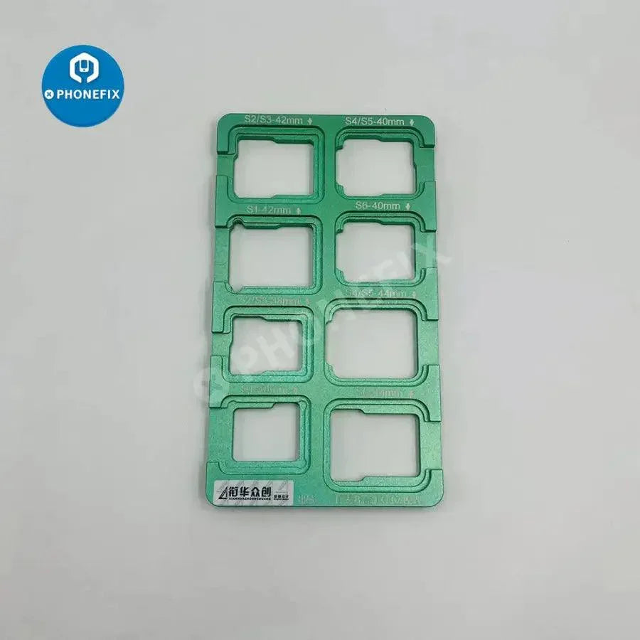 PHONEFIX Precise Position Mold for Apple Watch 38/40/42/44mm S1-S4, watch repair tool with bakelite construction for accurate fitting.