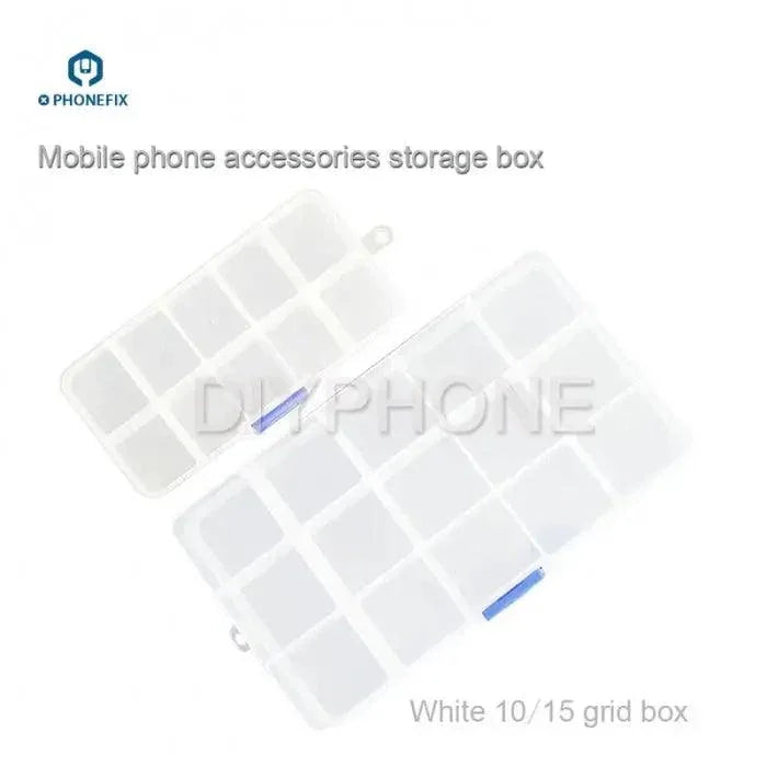 10 15 Grids Plastic Storage Box Container For Cell Phone Repair Parts