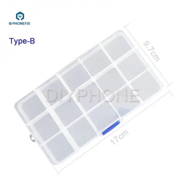 10 15 Grids Plastic Storage Box Container For Phone Repair Parts - CHINA PHONEFIX