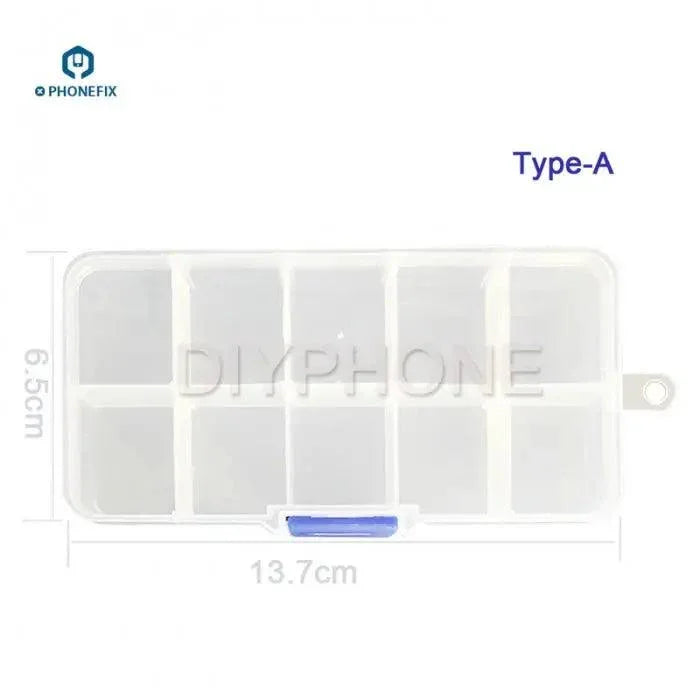 10 15 Grids Plastic Storage Box Container For Cell Phone Repair Parts