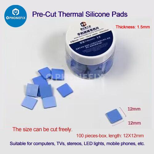 Pre-Cut Thermal Silicone Pads 12x12x1.5mm 100Pcs/Box For Soldering - CHINA PHONEFIX