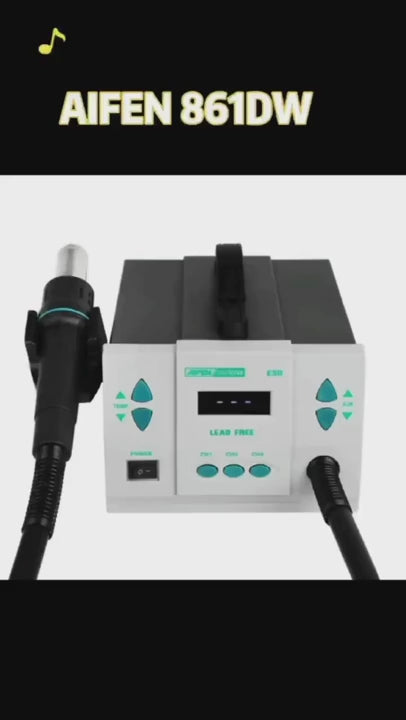 Lead-Free Hot Air Gun Soldering Rework Station w/ Four Nozzles