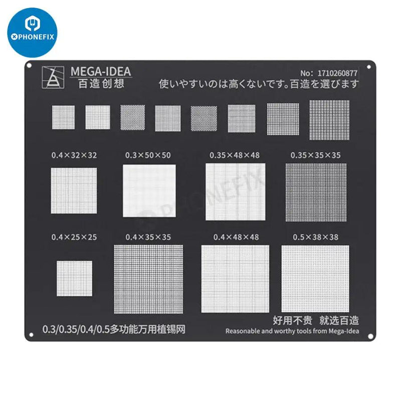 QianLi Black Steel BGA Reballing Stencil Kit For iPhone 6-14