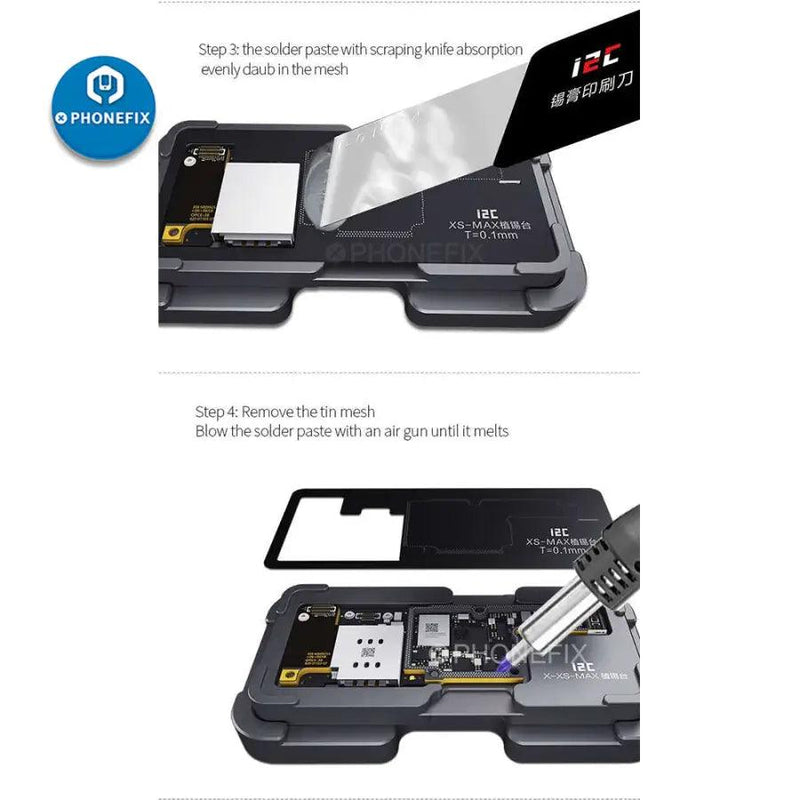 QianLi i2C Middle Frame Reballing Platform for iPhone X - 11 Pro Max - CHINA PHONEFIX