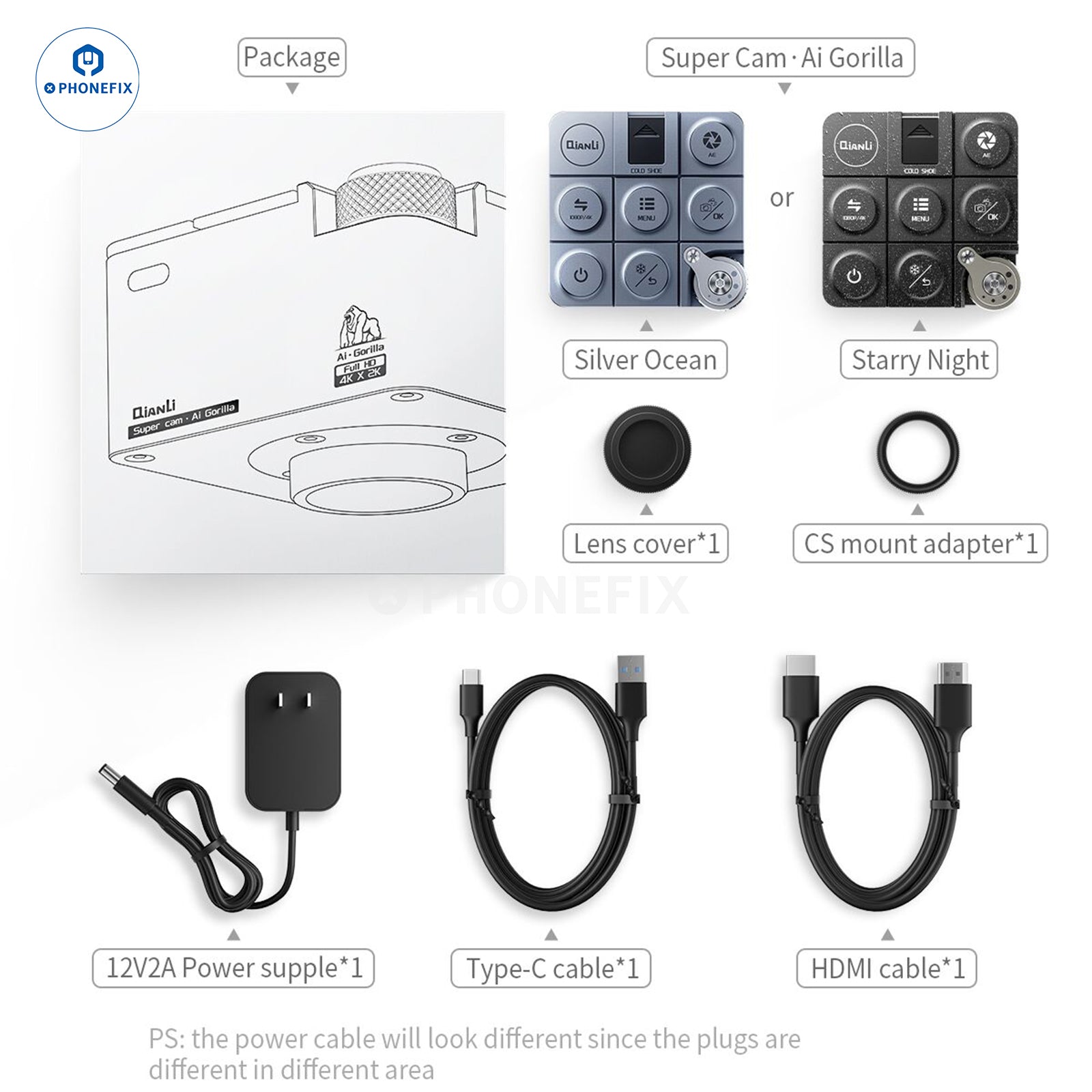 Qianli Super Cam Ai Gorilla 4K Camera 0.5X 0.7X Auxiliary Barlow Lens