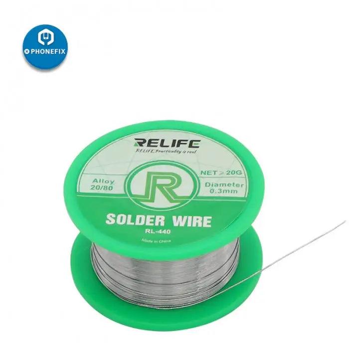 RELIFE No-clean Active Rosin Soldering Wire 0.3 0.4 0.5 0.6mm 20g - CHINA PHONEFIX