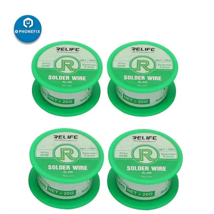 RELIFE No-clean Active Rosin Soldering Wire 0.3 0.4 0.5 0.6mm 20g - CHINA PHONEFIX