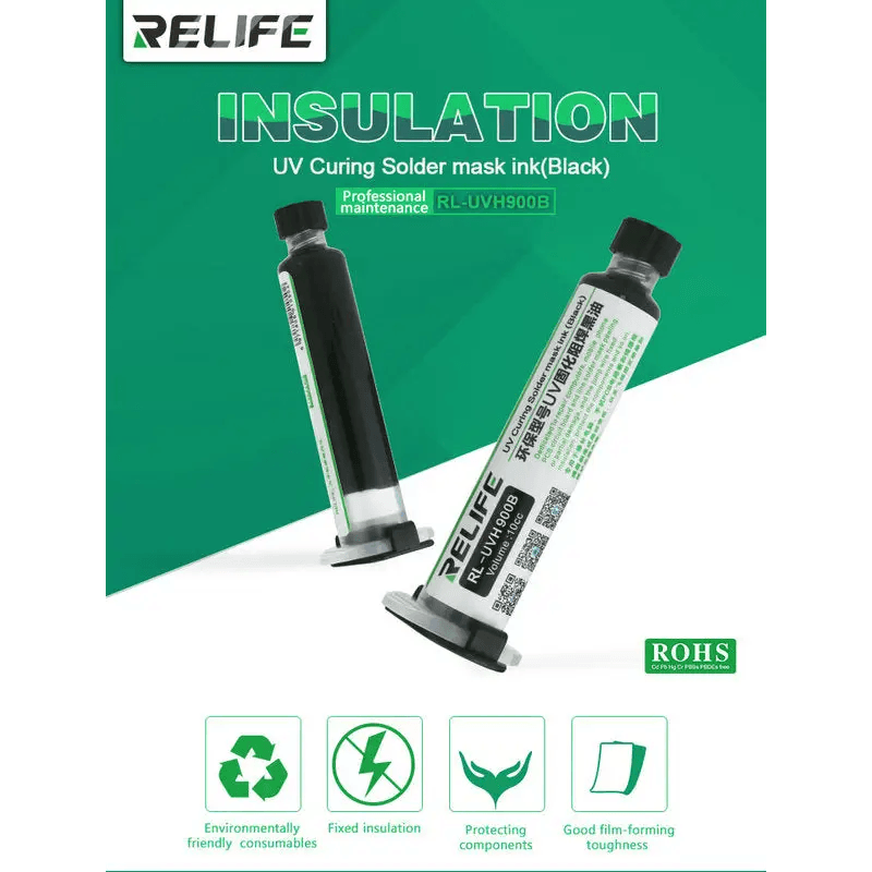 Tinta para máscara de soldadura de curado UV para placas de circuito Relife RL-UVH900 - CHINA PHONEFIX