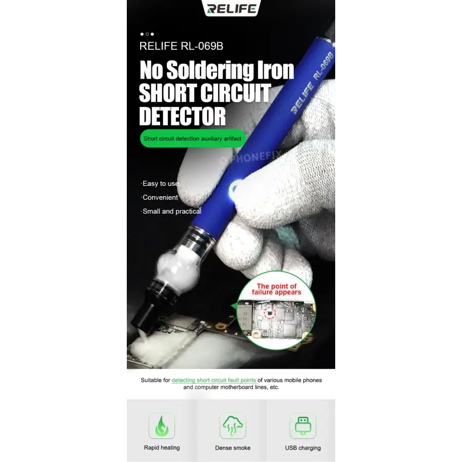 RELIFE Rosin Atomizer Short Circuit Detection Flux Pen For