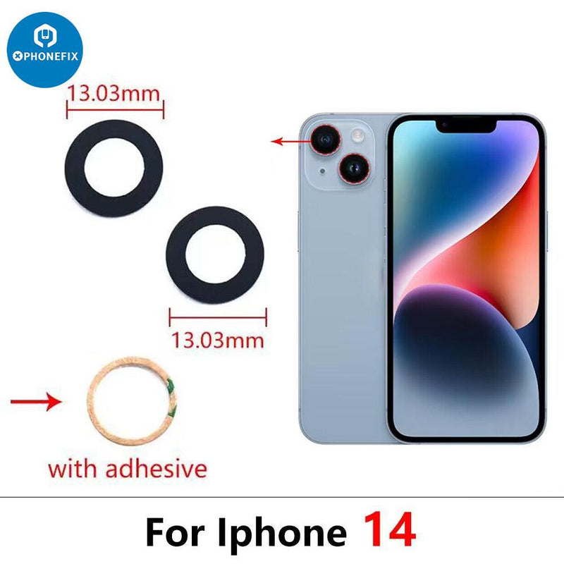 Replacement For iPhone 14-14 PRO MAX Rear Camera Glass Lens - CHINA PHONEFIX