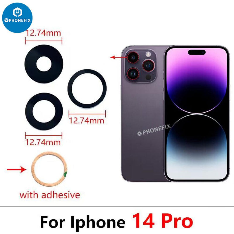 Replacement For iPhone 14-14 PRO MAX Rear Camera Glass Lens - CHINA PHONEFIX