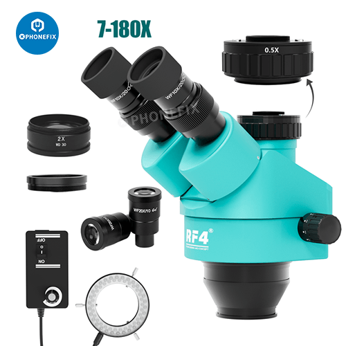 RF4 Simul-Focal Trinocular Zoom Stereo Microscope Head Barlow Lens - CHINA PHONEFIX