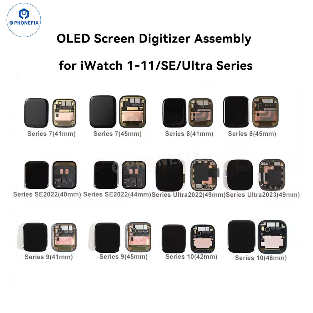 OLED Screen Digitizer Assembly for Apple Watch 1-11 SE Ultra Series