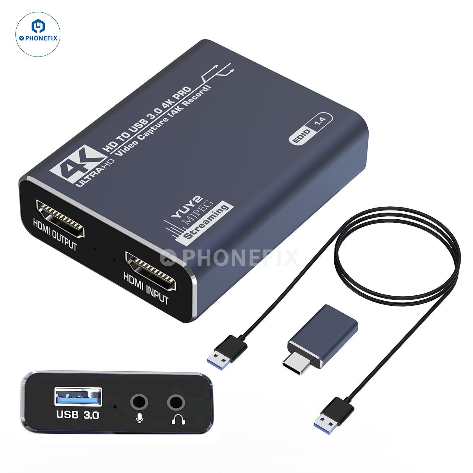 4K Audio Video 1080P Capture Card For Live Streaming Broadcasting