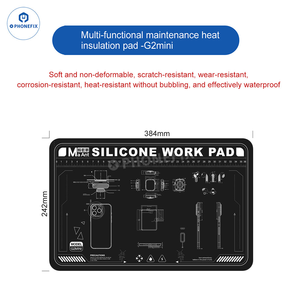 MaAnt G2P G2mini Heat Insulation Silicone Pad for Phone Repair