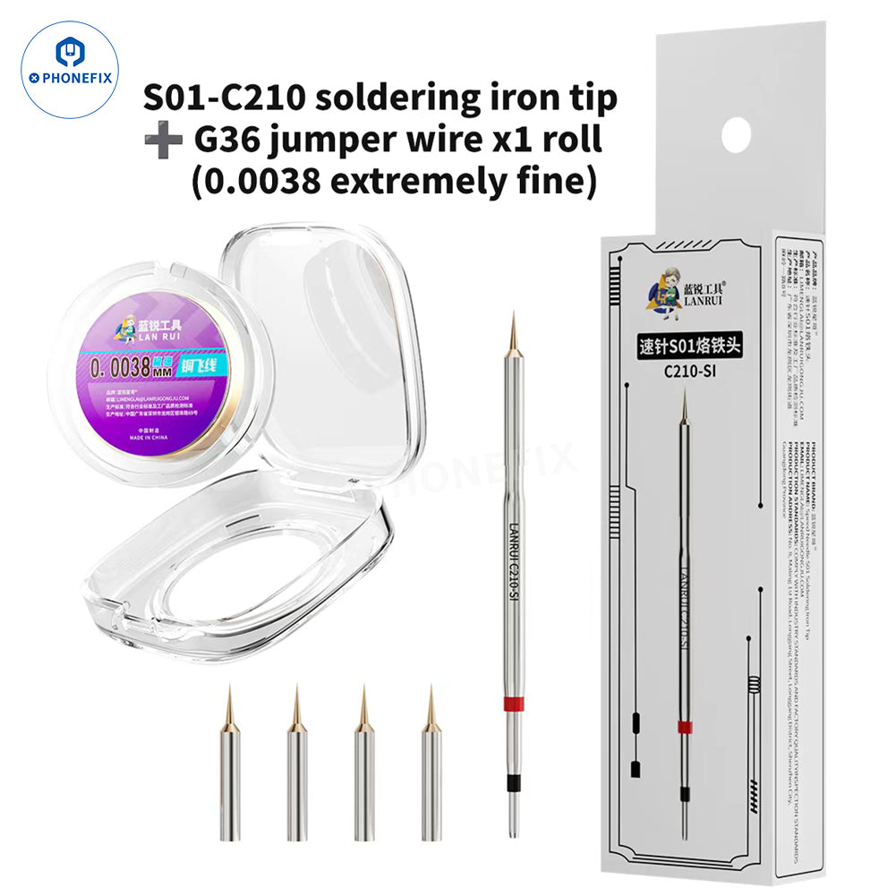 LANRUI C210-SI Quick Needle S01 Soldering Iron Tip for Motherboard Jumper Wiring - CHINA PHONEFIX SHOP Team