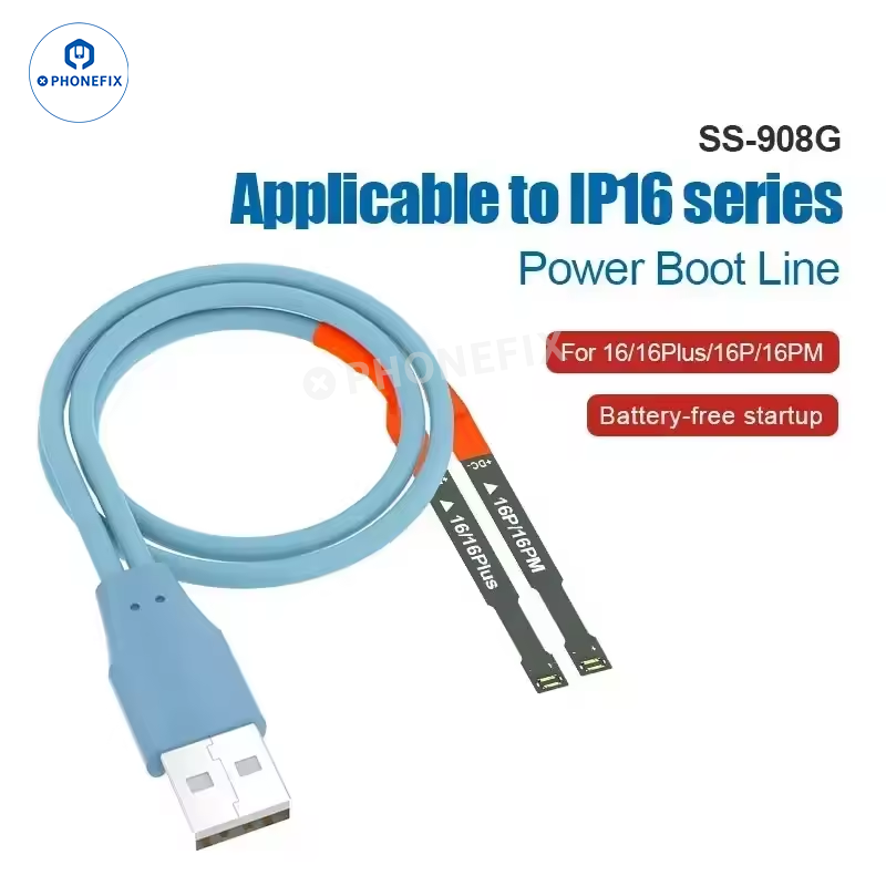 PHONEFIX SUNSHINE Android iPhone control boot power supply test cable for testing and charging mobile devices.