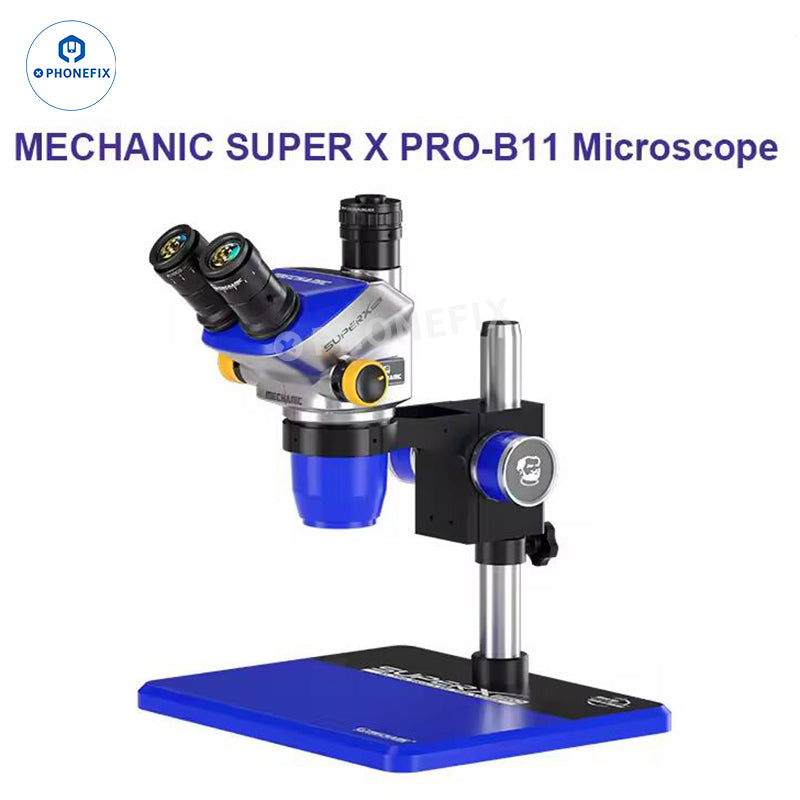 Super X-B11 6.7X-45X Trinocular Stereo Microscope Mechanic