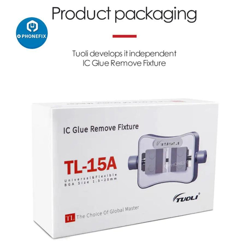 TUOLI TL-15A universal IC Glue Remove Fixture For 1.5-20MM Chip Repair - CHINA PHONEFIX