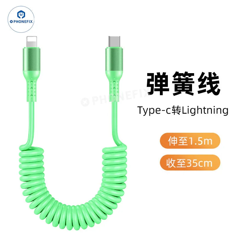 Câble de charge ultra-rapide CarPlay pour voiture, USB Type-C et Lightning - Équipe CHINA PHONEFIX SHOP