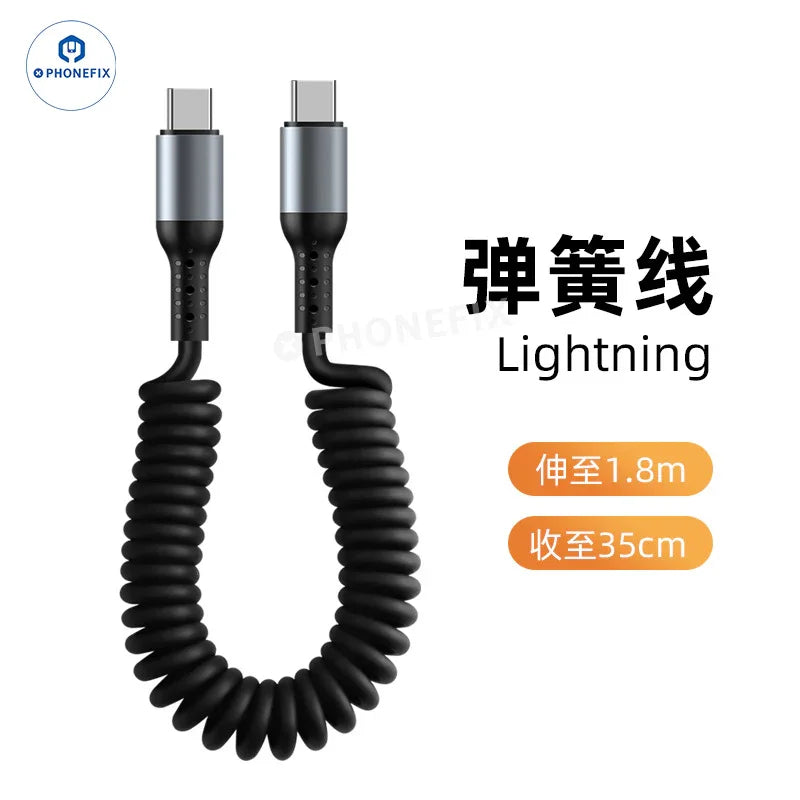 Câble de charge ultra-rapide CarPlay pour voiture, USB Type-C et Lightning - Équipe CHINA PHONEFIX SHOP