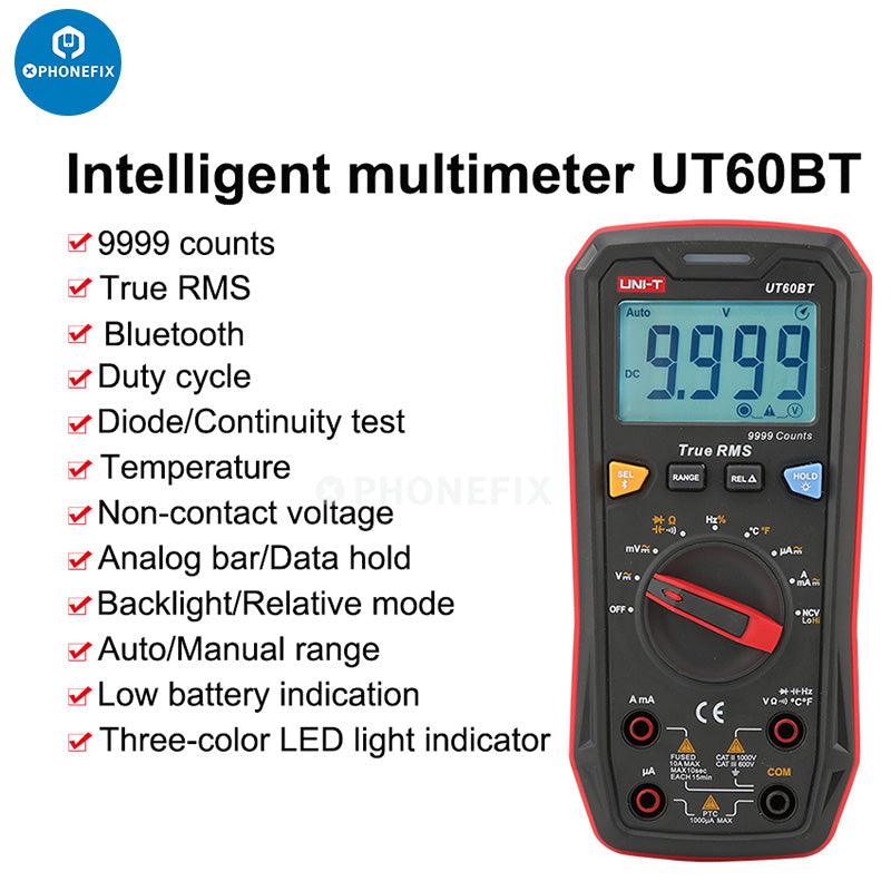 UNI-T Bluetooth Digital Multimeter Wireless Modern True RMS Transistor NCN  Tester Voltage Current Resistance Frequency Meter LCD Back-Light UT60BT