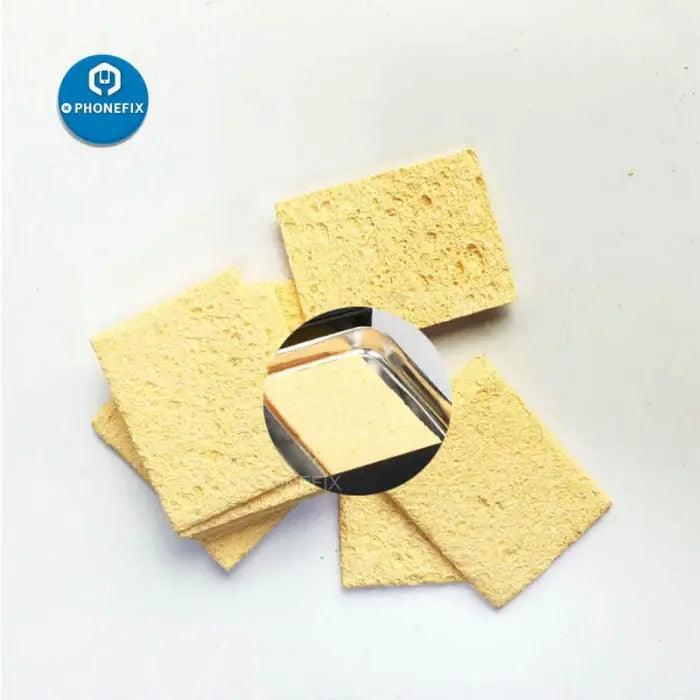 Universal Electric Iron Tip Cleaning Sponge Replacement Pads Yellow
