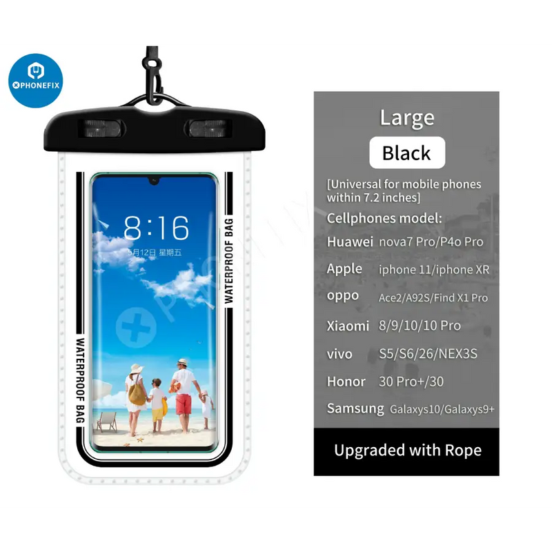 Universal Transparent Waterproof Bag For Mobile Phone -