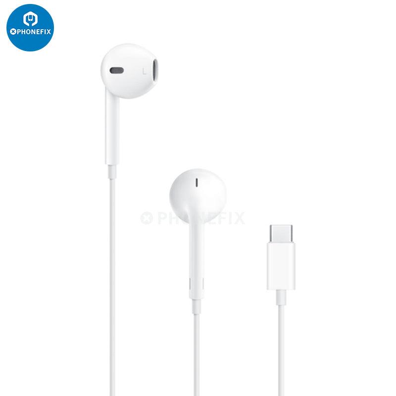 USB-C Lightning Connector EarPods Wired Headphone For iPhone iPad MacB