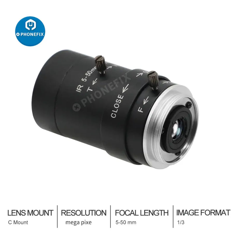Varifocal 5-50MM F1.6 1/3 CS C-Mount Industrial Camera