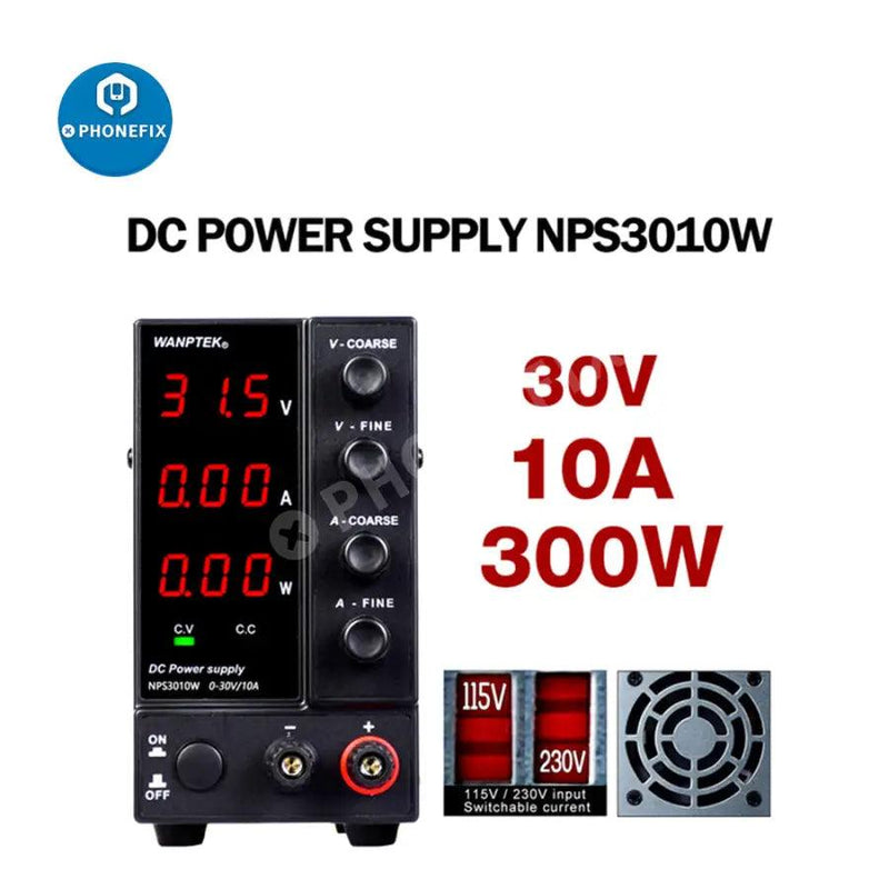 Wanptek 30V 10A Universal Adjustable DC Power Supply For