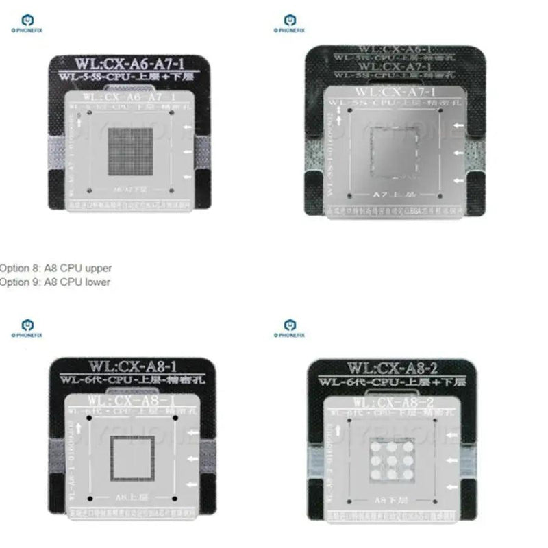 WL BGA Reballing Stencils For iPhone Baseband NAND A10 A9 A8 CPU - CHINA PHONEFIX