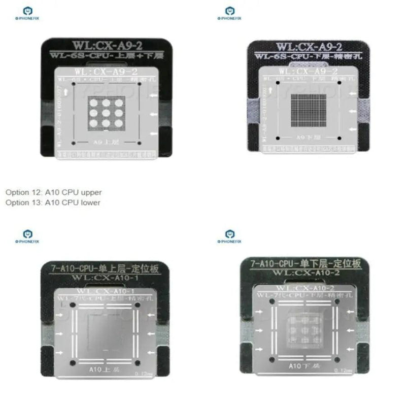 WL BGA Reballing Stencils For iPhone Baseband NAND A10 A9 A8 CPU - CHINA PHONEFIX