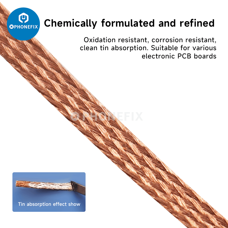 Tresse De Dessoudage En Cuivre Pur - 10 Mètres (32,8 Ft) X 2 Mm De Large - Pour électronique, Soudure, Blindage - Haute Flexibilité Et Conductivité