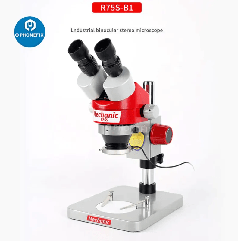 Mechanic R75T-B1 Trinocular Stereo Microscope With 0.5x Lens LED Light - CHINA PHONEFIX