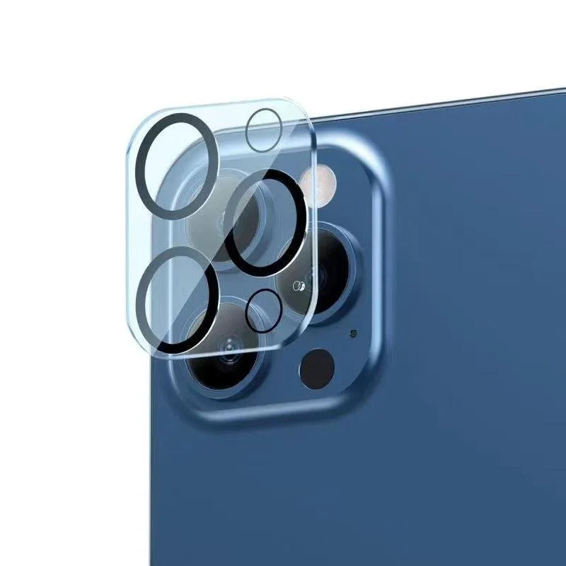 Silver tempered glass rear camera lens protector for iPhone 13-14 Pro Max by PHONEFIX, designed to shield the back camera.