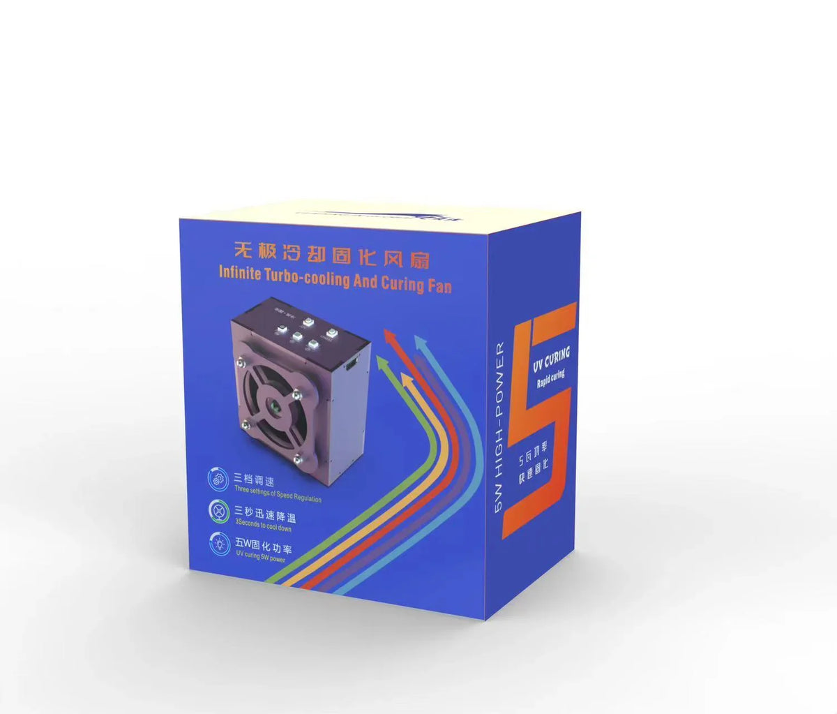 Qianli MEGA-IDEA Turbo Cooling Curing Fan for motherboard chip repair, electric power tool by PHONEFIX, used for electronics repair.