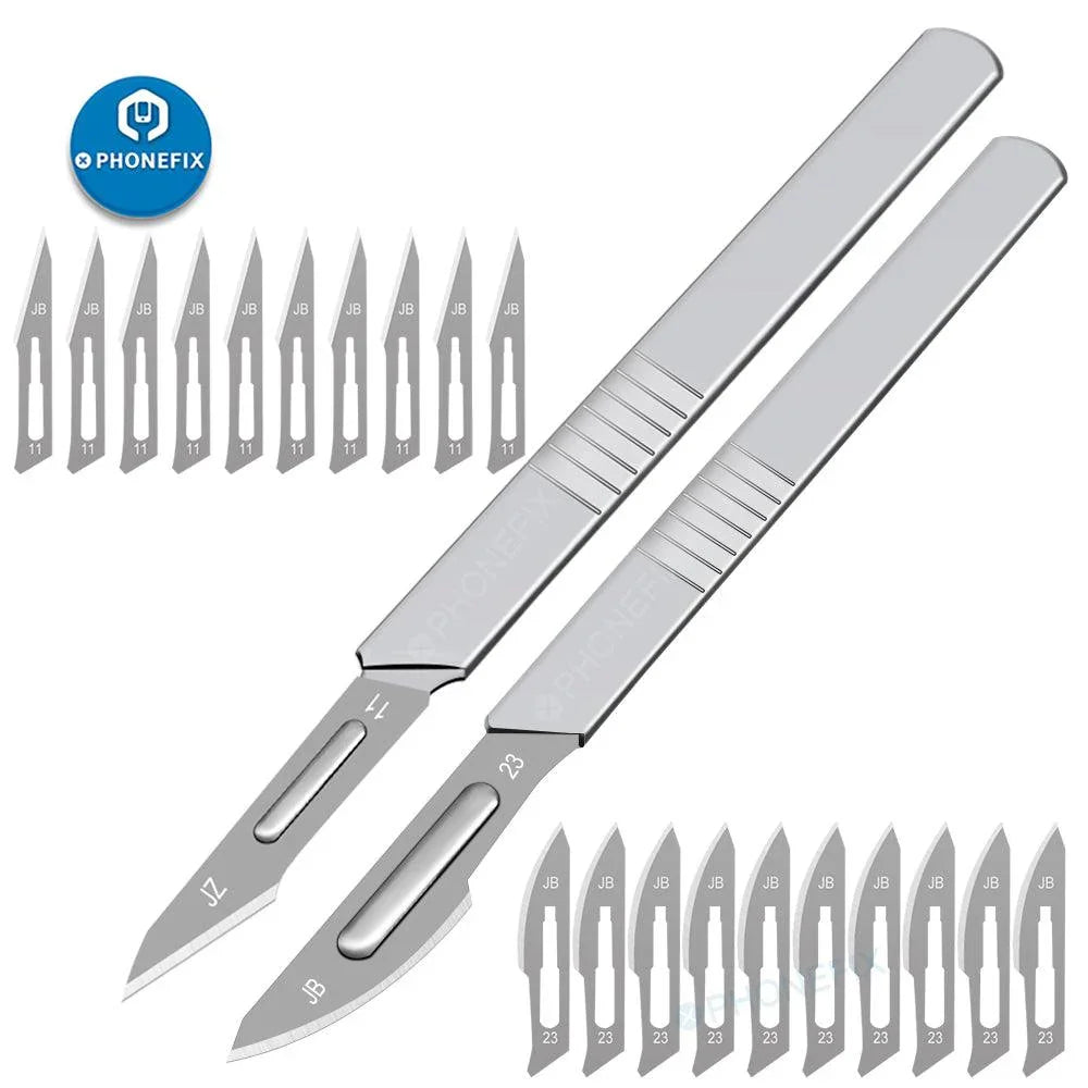 PhoneFix Mijing KC8 Quicky Glue Removal Blade Set, CPU disassemble knife and tweezers tool for precise electronic repairs